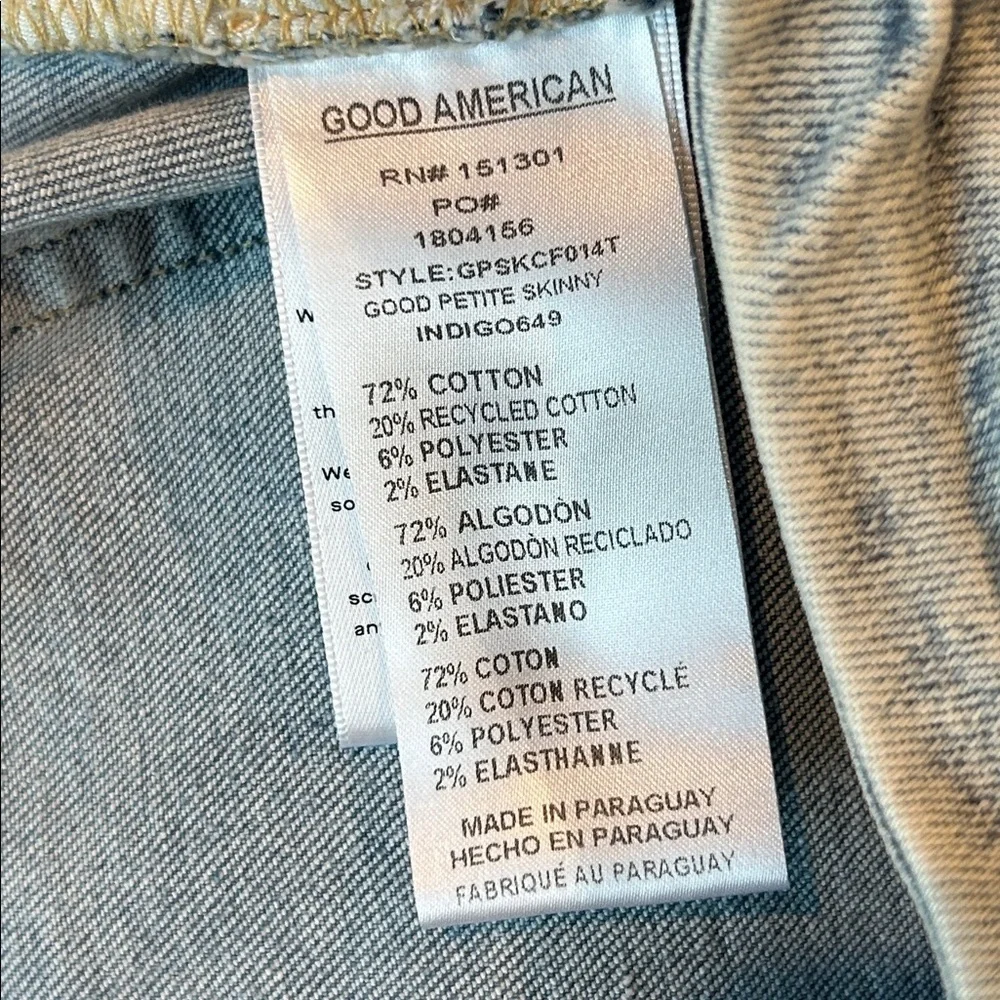 Good American acid wash skinny ankle jeans button fly size 16 plus